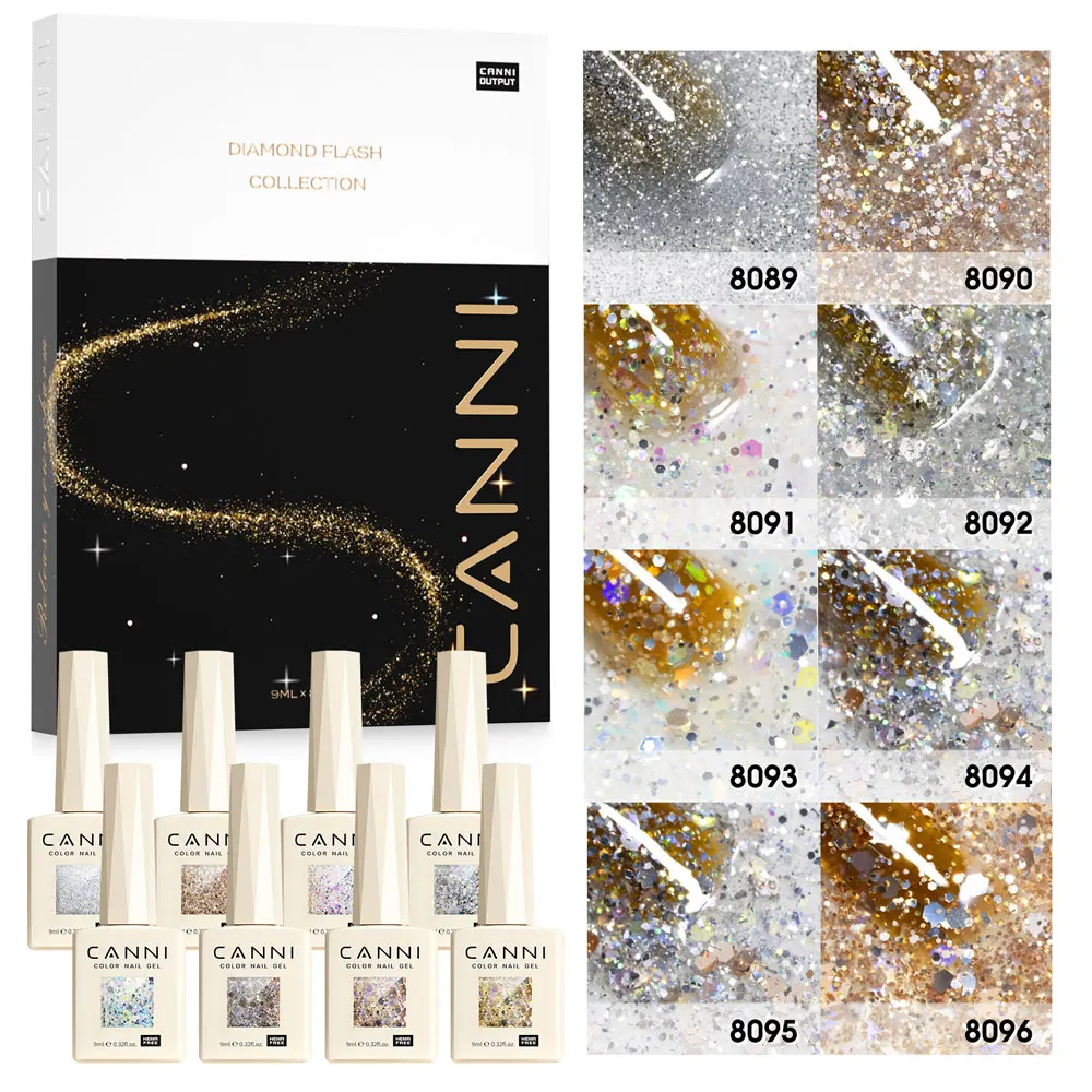 CANNI HEMA FREE 9ml Nail Gel Polish Kit Great Coverage Color Gel Set Nail Manicure Soak Off UV LED Christmas Red Gift Gel Nail