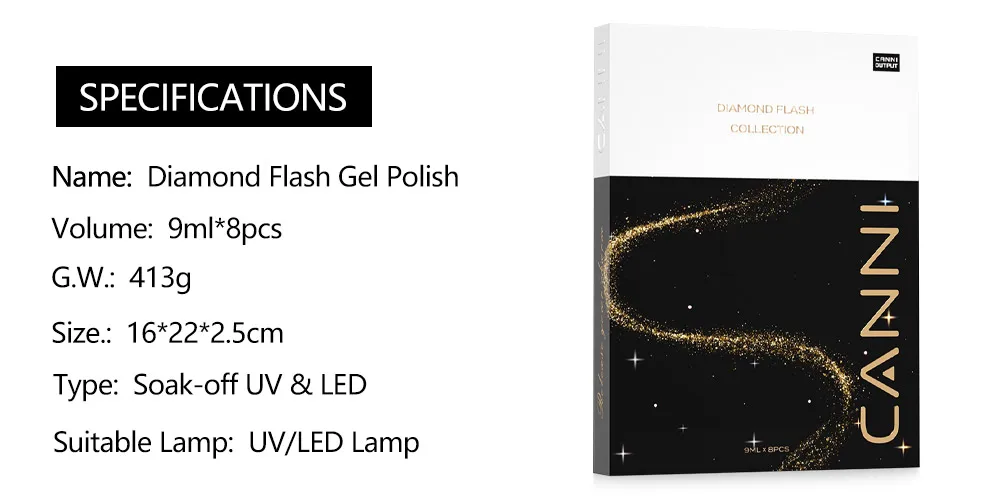 CANNI HEMA FREE 9ml Nail Gel Polish Kit Great Coverage Color Gel Set Nail Manicure Soak Off UV LED Christmas Red Gift Gel Nail
