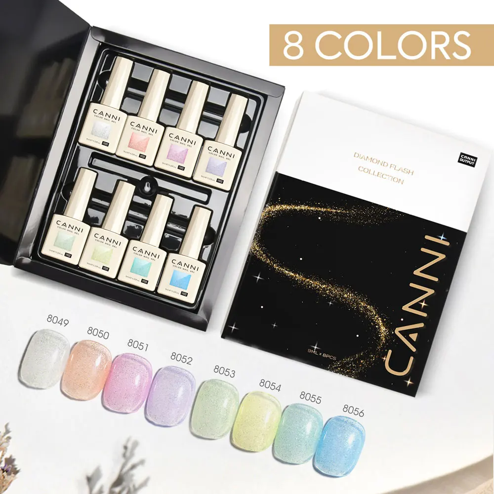 CANNI HEMA FREE 9ml Nail Gel Polish Kit Great Coverage Color Gel Set Nail Manicure Soak Off UV LED Christmas Red Gift Gel Nail