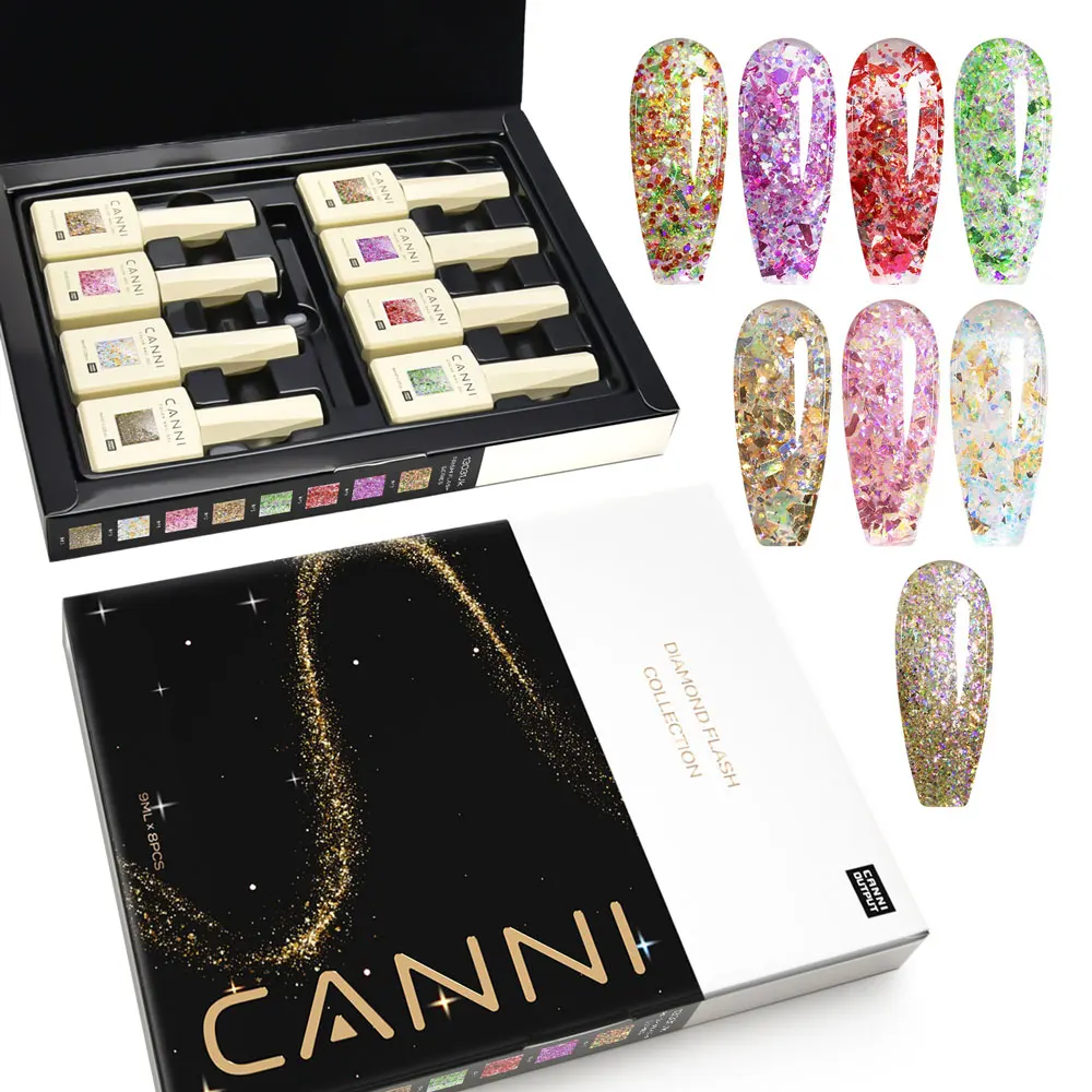 CANNI HEMA FREE 9ml Nail Gel Polish Kit Great Coverage Color Gel Set Nail Manicure Soak Off UV LED Christmas Red Gift Gel Nail