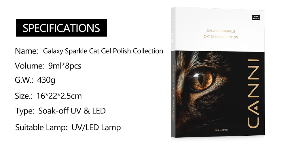 CANNI HEMA FREE 9ml Nail Gel Polish Kit Great Coverage Color Gel Set Nail Manicure Soak Off UV LED Christmas Red Gift Gel Nail