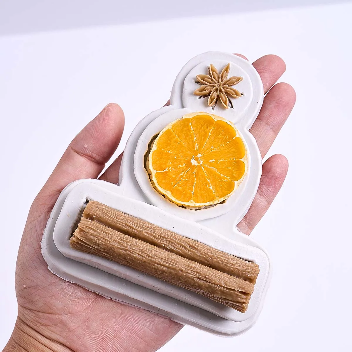 3D Lemon Cinnamon Star Anise Nuts Christmas Silicone Mold Wax DIY Cupcake Candy Baking Molds Chocolate Fondant Cake Decor Tool
