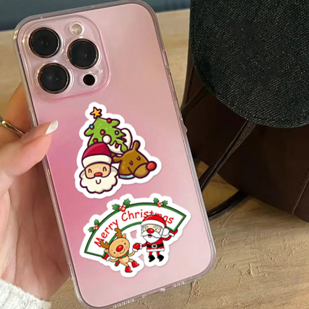 50/100PCS Christmas Series Cartoon Festival Fun Graffiti Stickers DIY Manual Scrap Book Tablet Decorative Stickers 