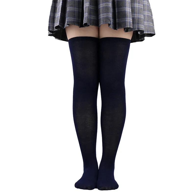 Christmas Stockings Over Knee Long High Socks Women Halloween Striped Stockings Dance Cosplay Performance Solid Colors Leggings