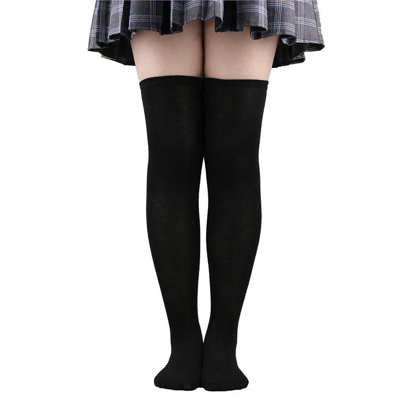 Christmas Stockings Over Knee Long High Socks Women Halloween Striped Stockings Dance Cosplay Performance Solid Colors Leggings