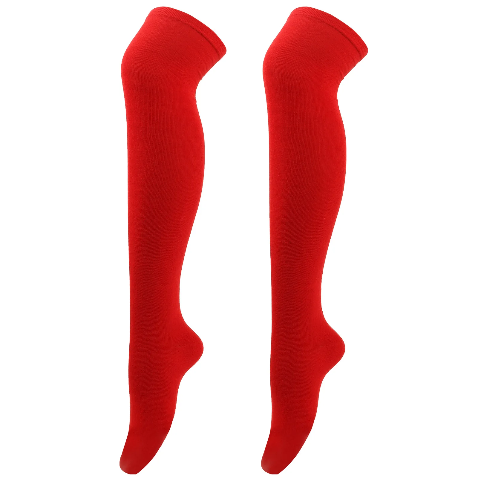 Christmas Stockings Over Knee Long High Socks Women Halloween Striped Stockings Dance Cosplay Performance Solid Colors Leggings