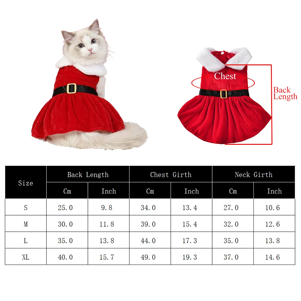 Cute Dog Santa Claus Outfit Christmas Costume for Small Dogs Cats Yorkie Cosplay Clothes Dress Up Jumpsuit Party Gifts Supplies