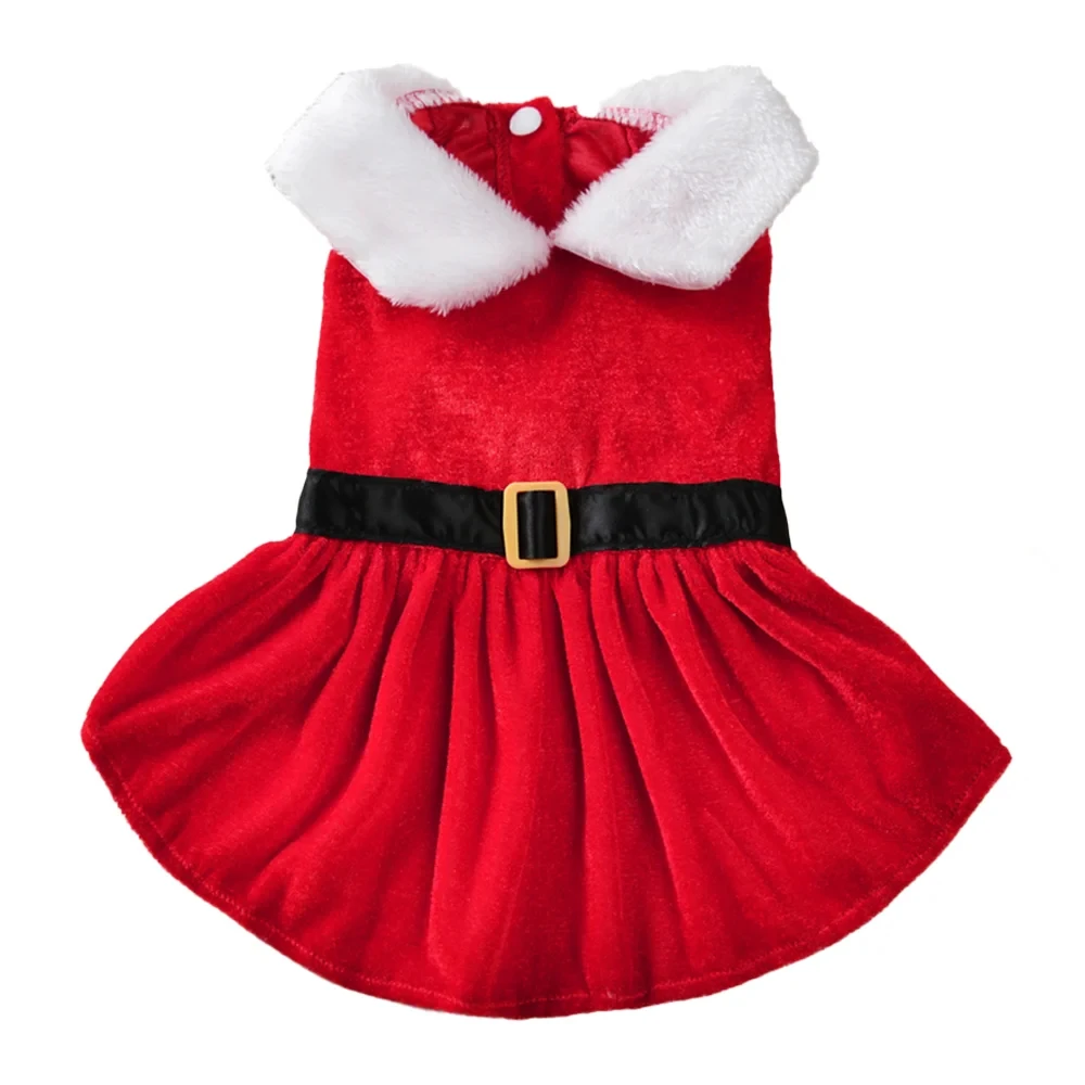 Cute Dog Santa Claus Outfit Christmas Costume for Small Dogs Cats Yorkie Cosplay Clothes Dress Up Jumpsuit Party Gifts Supplies