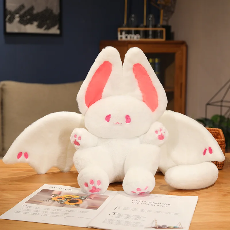 15cm/25cm/35cm Kawaii Bat Rabbit Plush Toys Cute Bat Plush Pendant Keychain Backpack Decor Doll Girthday Christmas Gift For Kids