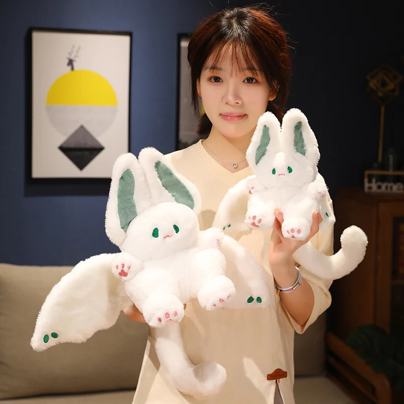 15cm/25cm/35cm Kawaii Bat Rabbit Plush Toys Cute Bat Plush Pendant Keychain Backpack Decor Doll Girthday Christmas Gift For Kids