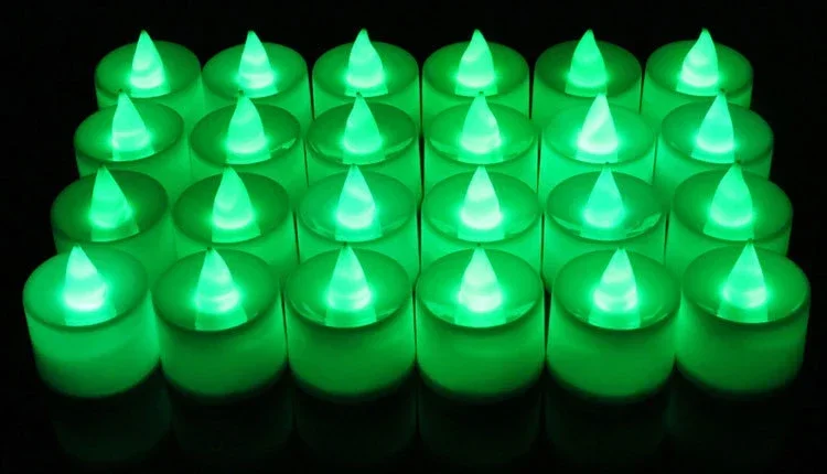 50/24*Pack Colorful LED Candle Light Battery Operated Tealight Switch Candles Flameless Wedding Home Christmas Decor Mini Candle
