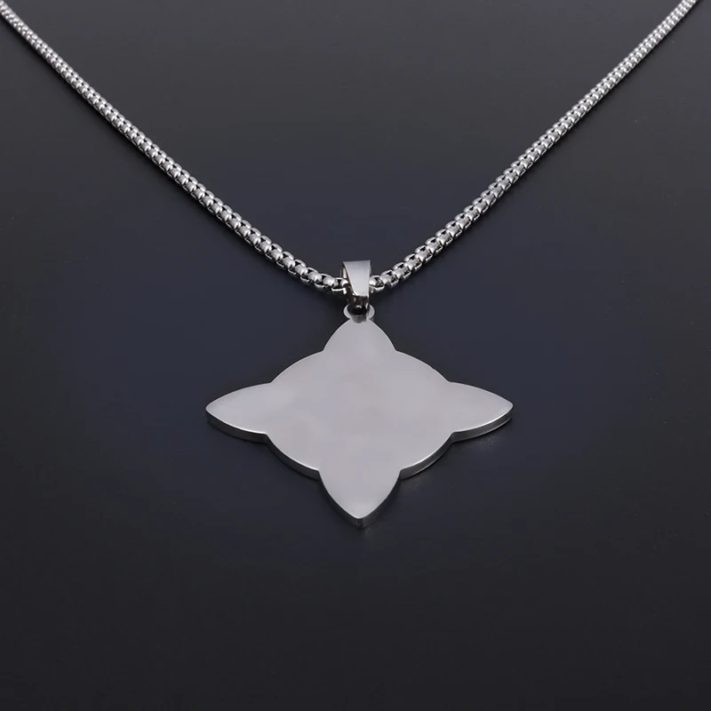 Exquisite Stainless Steel Pattern Witch Knot Pendant Necklace Celtic Knot Lucky Jewelry Christmas Gift for Friends and Family