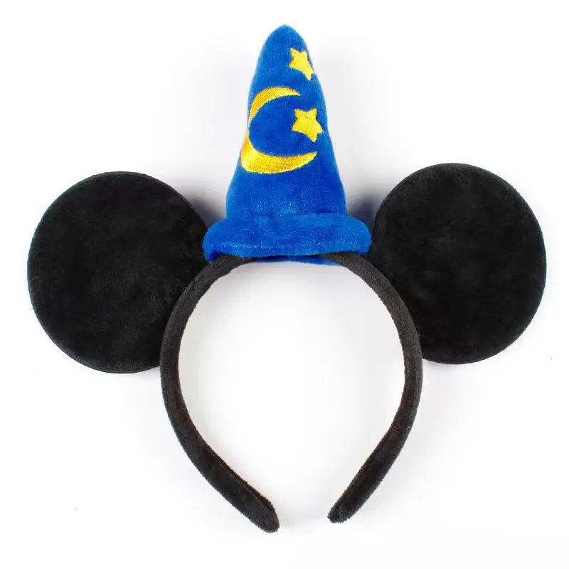 2026 Mickey Mouse Plush Magic House Disney Headwear Cosplay Decoration Christmas Party Cloth Hair Band Adult Kids Halloween Part