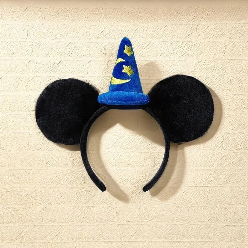 2026 Mickey Mouse Plush Magic House Disney Headwear Cosplay Decoration Christmas Party Cloth Hair Band Adult Kids Halloween Part