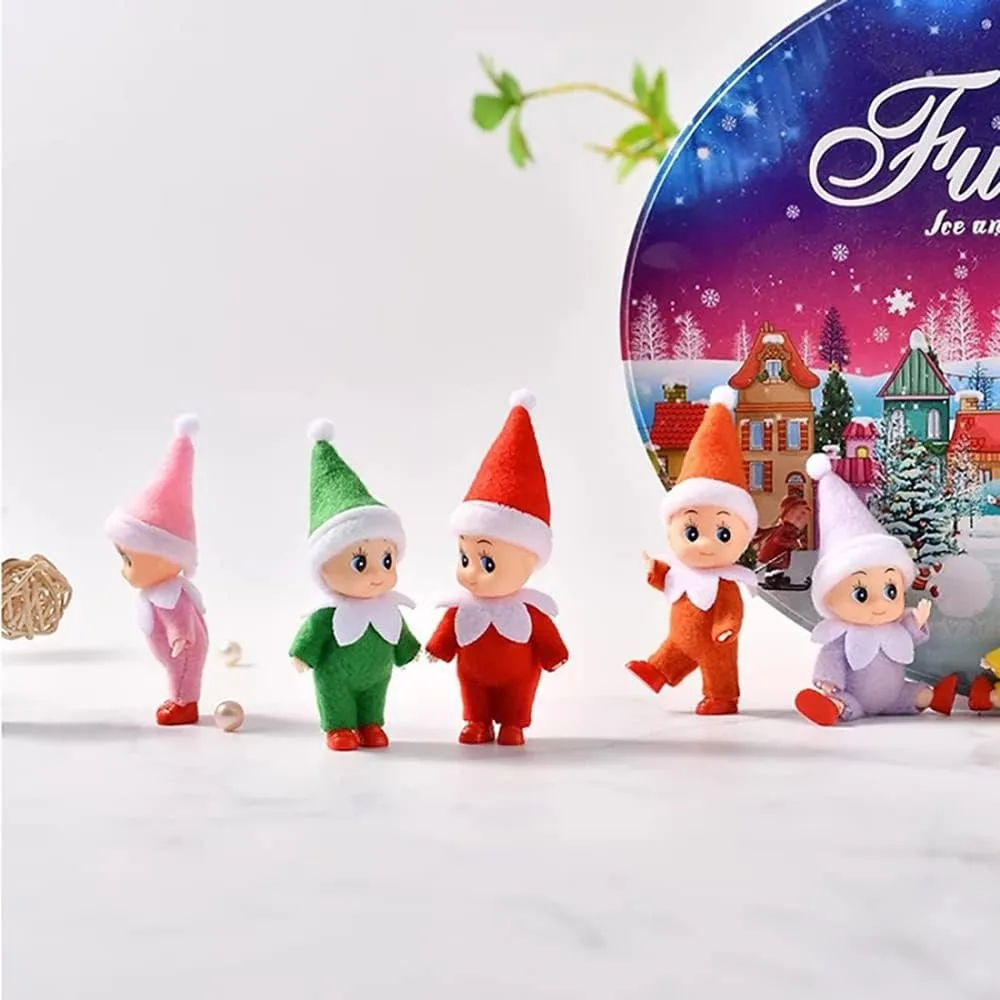 1PC Christmas Mini Elf Doll Pointed Hat Wrapped Feet Elf Window Atmosphere Decorative Small Items Holiday Gifts