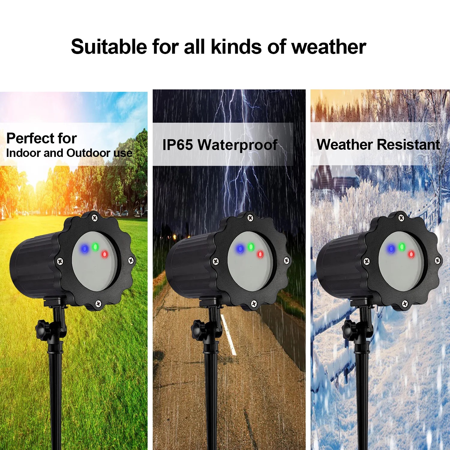 Laser Christmas Projector Light Outdoor Moving RGB Christmas Projector Light 3 Color Motion Firefly Light Show for Holiday Decor