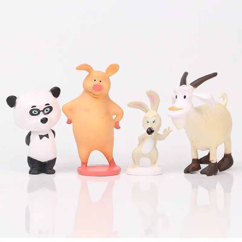 10Pieces Masha and The Bear Action Figure Anime Model Cartoon Toys Anime Figure for Friends Gifts Christmas Gift