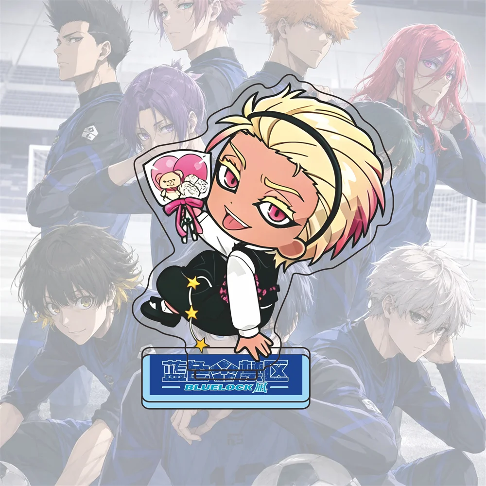 Hot Anime BLUE LOCK Acrylic Keychain Bachira Meguru Chigiri Hyōma Model Figure Cosplay Birthday Fans Christmas Gift 10CM