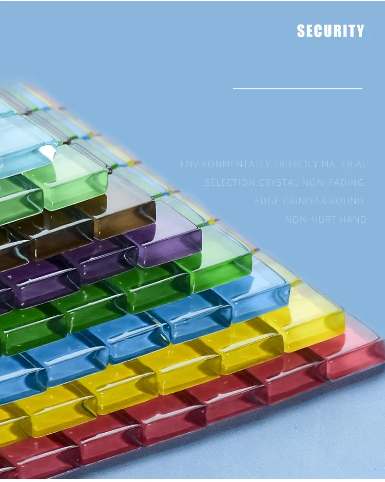 50pcs Glass Mosaic Tiles Colorful Square Mosaic Pieces for Mosaic Projects DIY Crafts Mosaic Handmade Christmas Decoration
