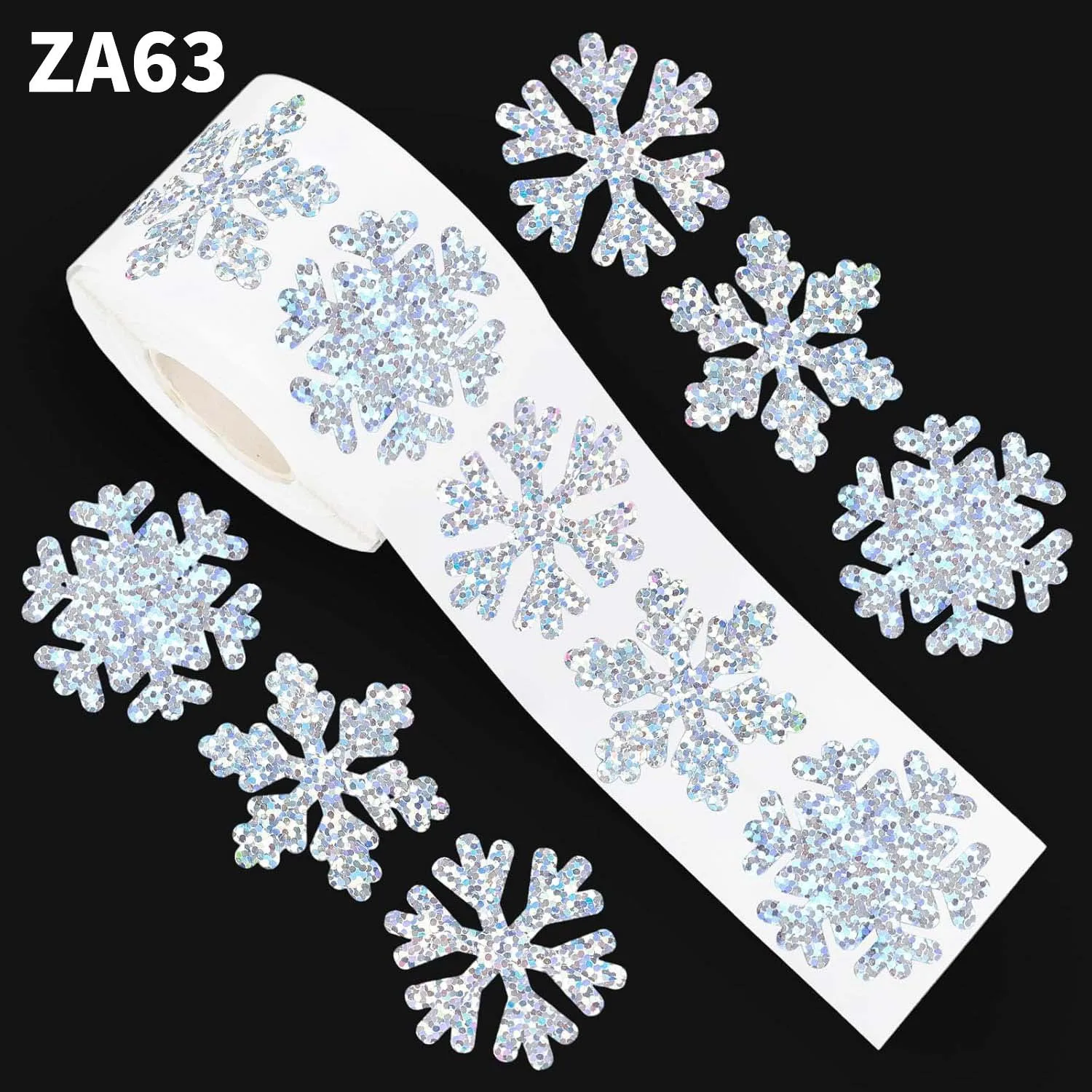 100-500pcs Laser Christmas Snow Stickers Party Christmas Gift Wrapping Label Children Scrapbook Stationery Stickers
