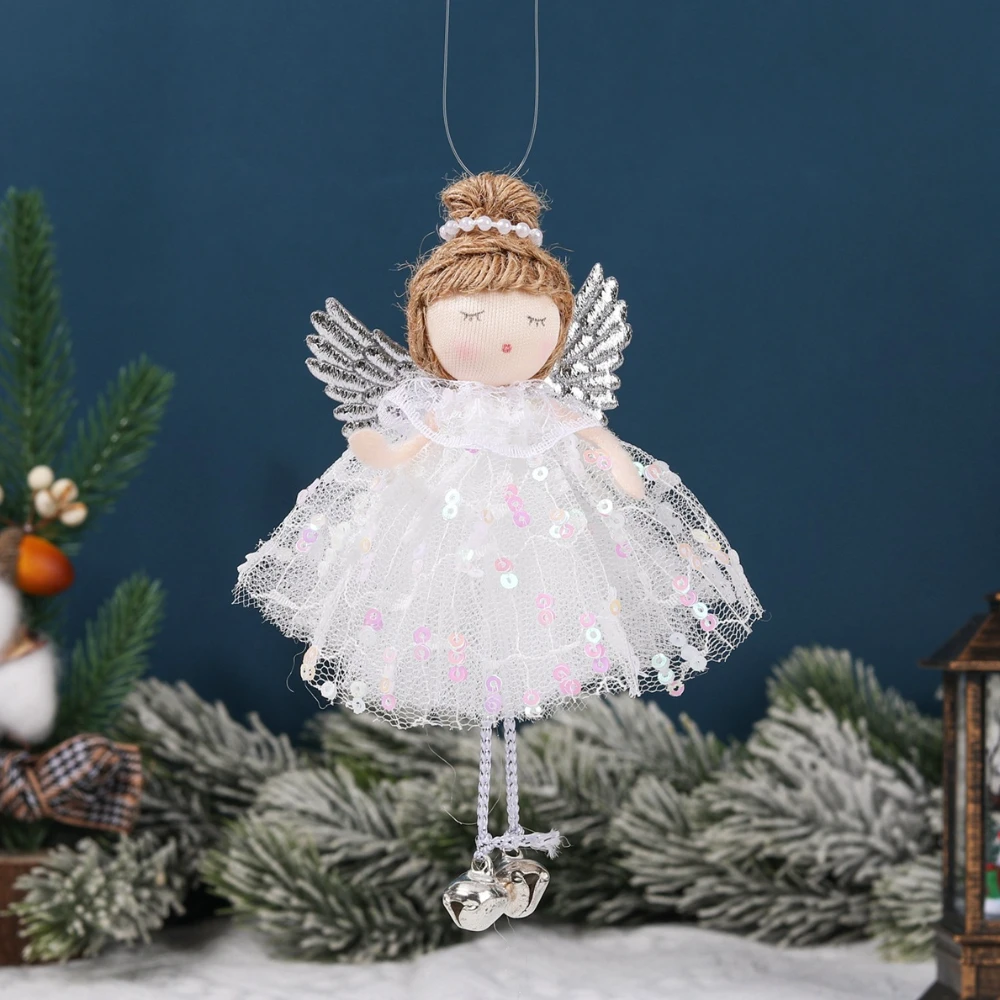 Christmas plush antlers angel girl pendant Christmas tree pendant creative doll pendant gift