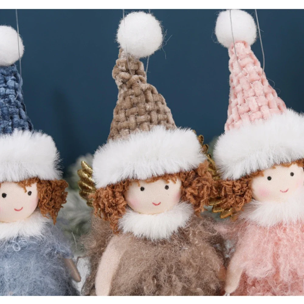 Christmas plush antlers angel girl pendant Christmas tree pendant creative doll pendant gift