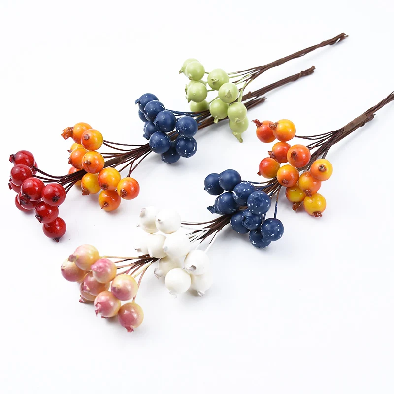 20/50pcs Artificialflower pomegranate diy gift candy box Christmas festival party Home Decor Wedding arch bouquet hairpin brooch