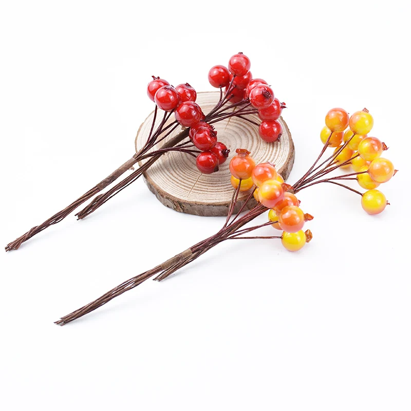 20/50pcs Artificialflower pomegranate diy gift candy box Christmas festival party Home Decor Wedding arch bouquet hairpin brooch