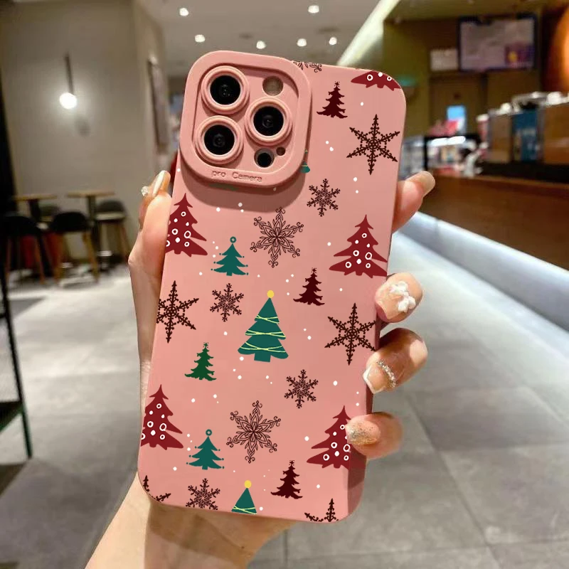 Christmas Tree Graphic Phone Case For Samsung Galaxy S26 S25 S24 S23 Ultra S22 Plus S21 FE A16 A35 A55 A34 A54 A33 A53 A52 Cover