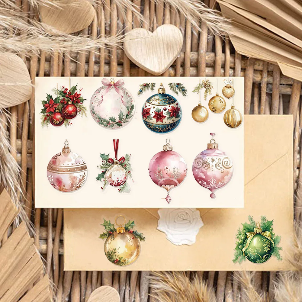 50PCS Christmas Bell Decoration PET Graffiti Stickers Luggage Speaker Skateboard Water Cup Decoration Stickers