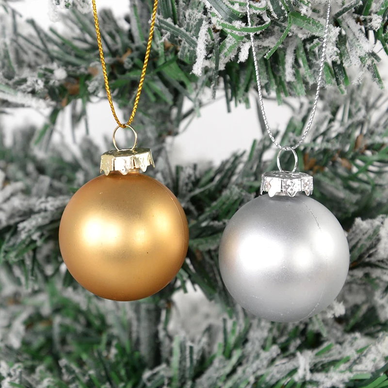 50/100pcs Round Christmas Ball Ornament Caps Gold Silver Removable Metal Hangers Cap Merry Xmas Decor For Home New Year Navidad