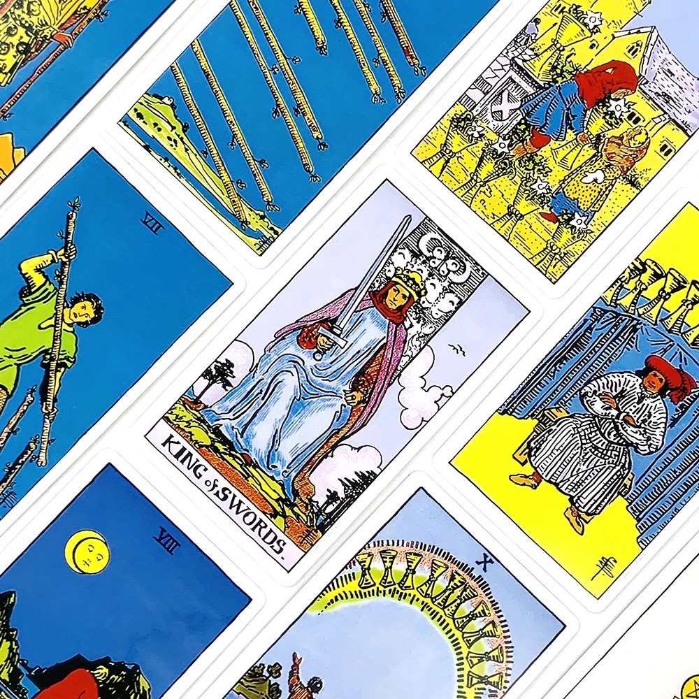 Hot-selling Tarot Cards A 78PCS Tarot Deck English Version Prediction Divination Board Game, Halloween and Christmas Gifts