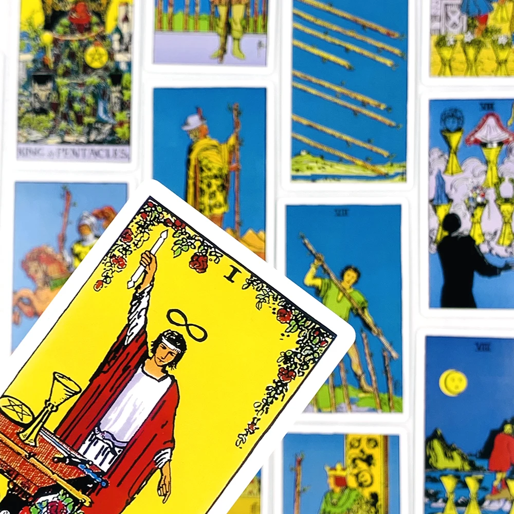 Hot-selling Tarot Cards A 78PCS Tarot Deck English Version Prediction Divination Board Game, Halloween and Christmas Gifts