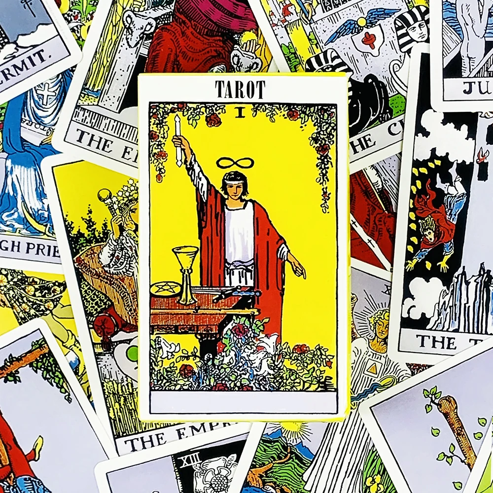 Hot-selling Tarot Cards A 78PCS Tarot Deck English Version Prediction Divination Board Game, Halloween and Christmas Gifts