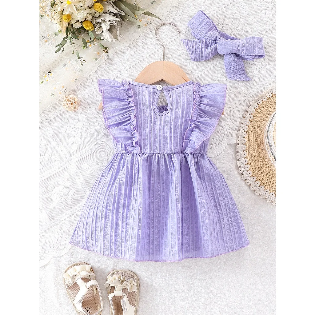 Newborn Baby Girl's Bow Sleeveless Christmas Dress Infant Cute Princess Birthday Party Dresses Toddler Clothing for 0-24 Months
