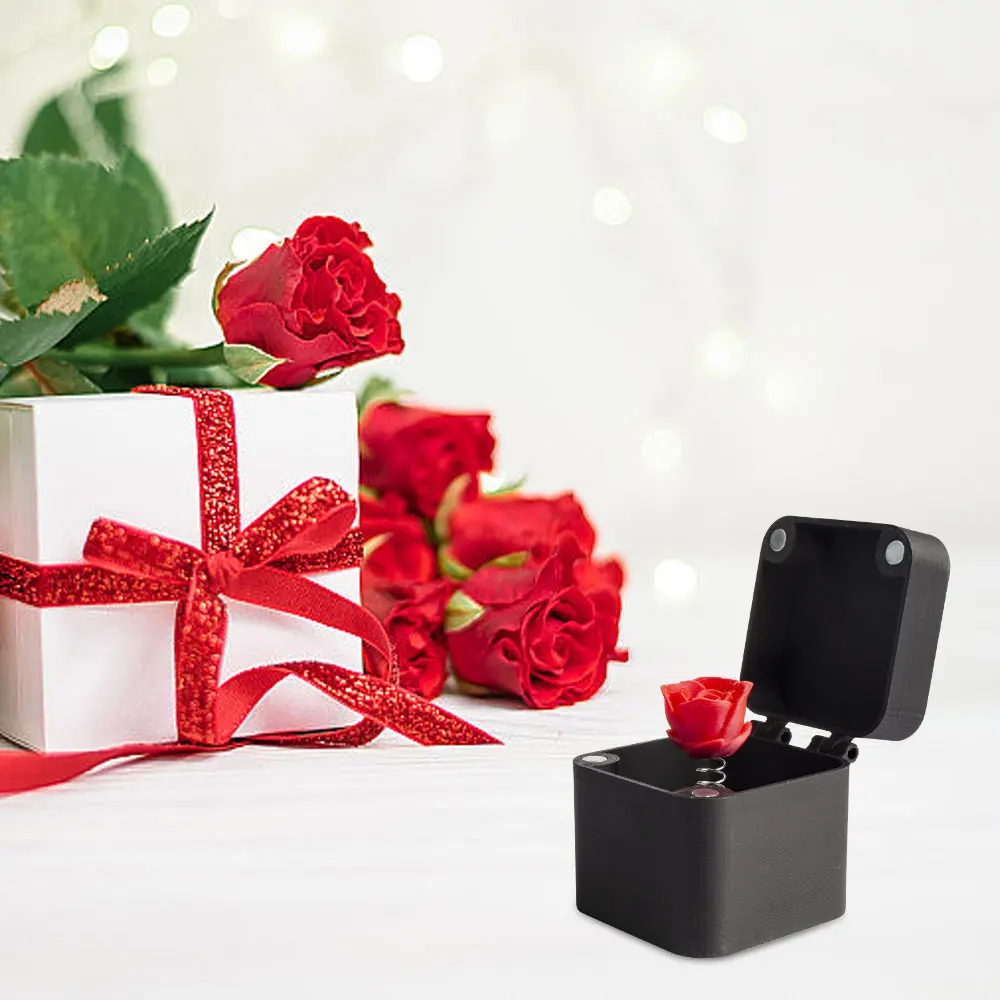 Love Rose Surprise Gift Boxs Christmas Fun Prank Gift Offices Desk Home Decor Valentine's Day Gift Decoration Toys
