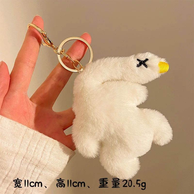 Cartoon Plush Doll Keychain Bag Charms Capybara Star Bear Rabbit Frog Panda Strawberry Bear Goose Doll Keychains Christmas Gifts