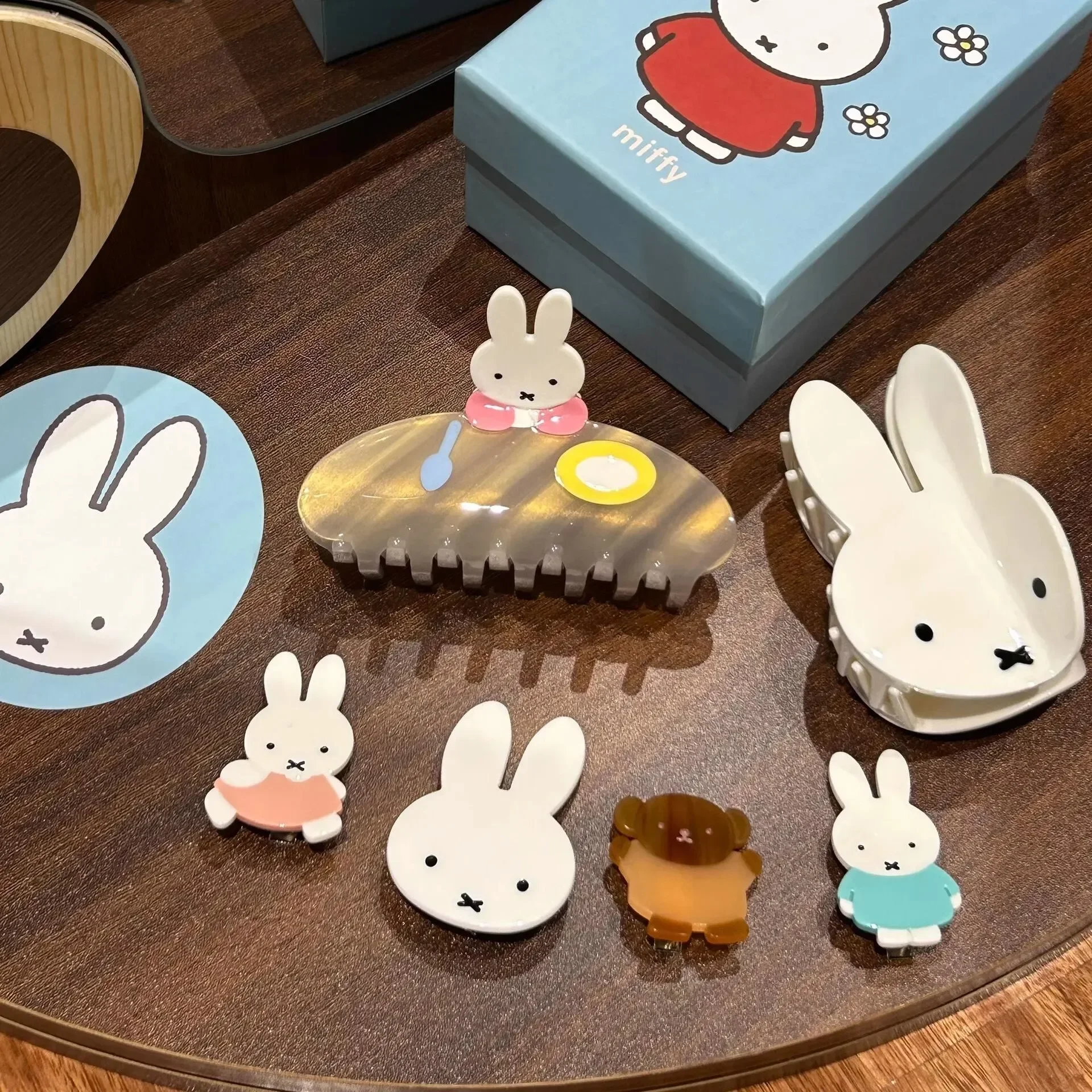 Kawaii Miffy Sweet Hair Clip Cartoon Back of The Head Clip Sweet Girl Girl Heart Bangs Clip Girl Birthday Christmas Gift