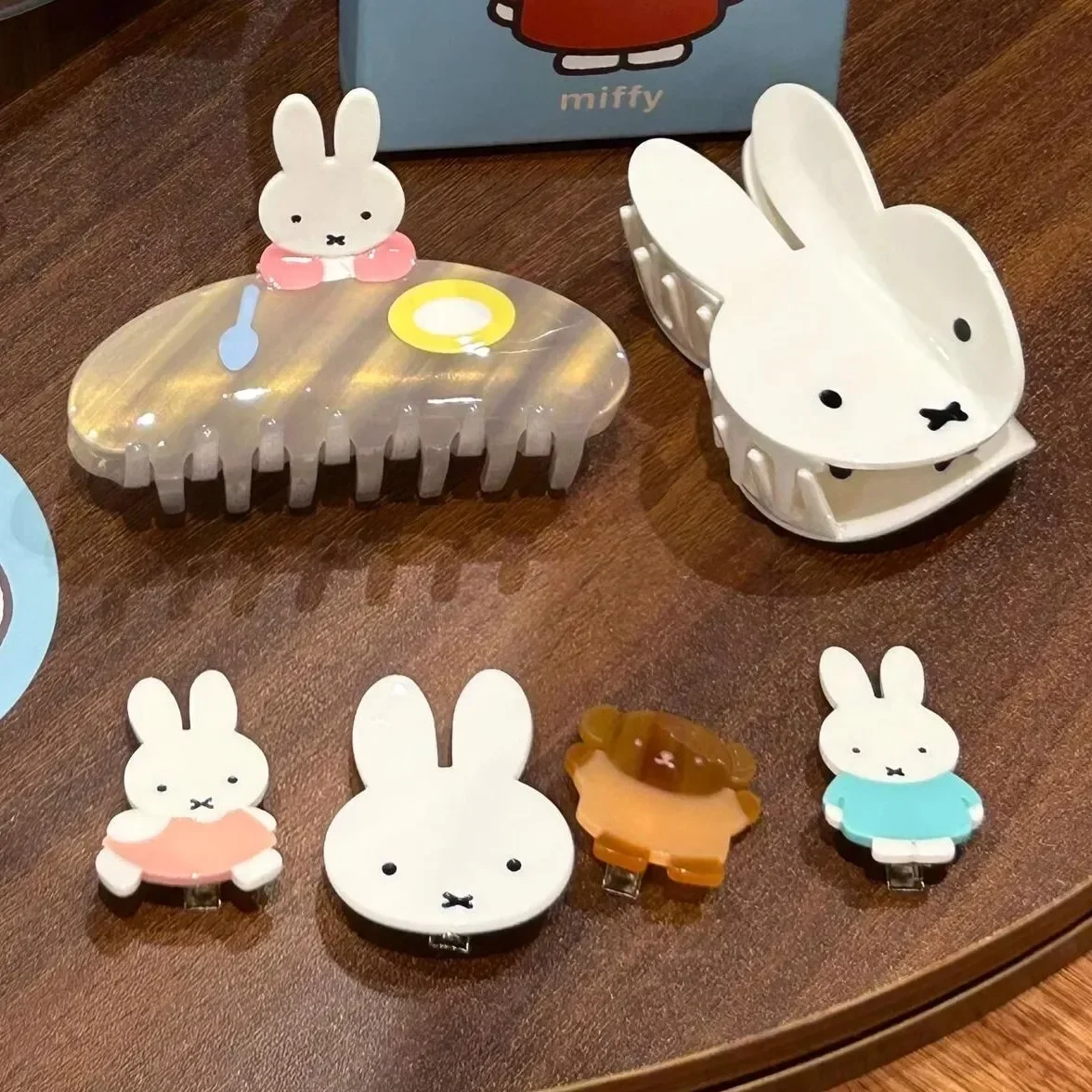 Kawaii Miffy Sweet Hair Clip Cartoon Back of The Head Clip Sweet Girl Girl Heart Bangs Clip Girl Birthday Christmas Gift