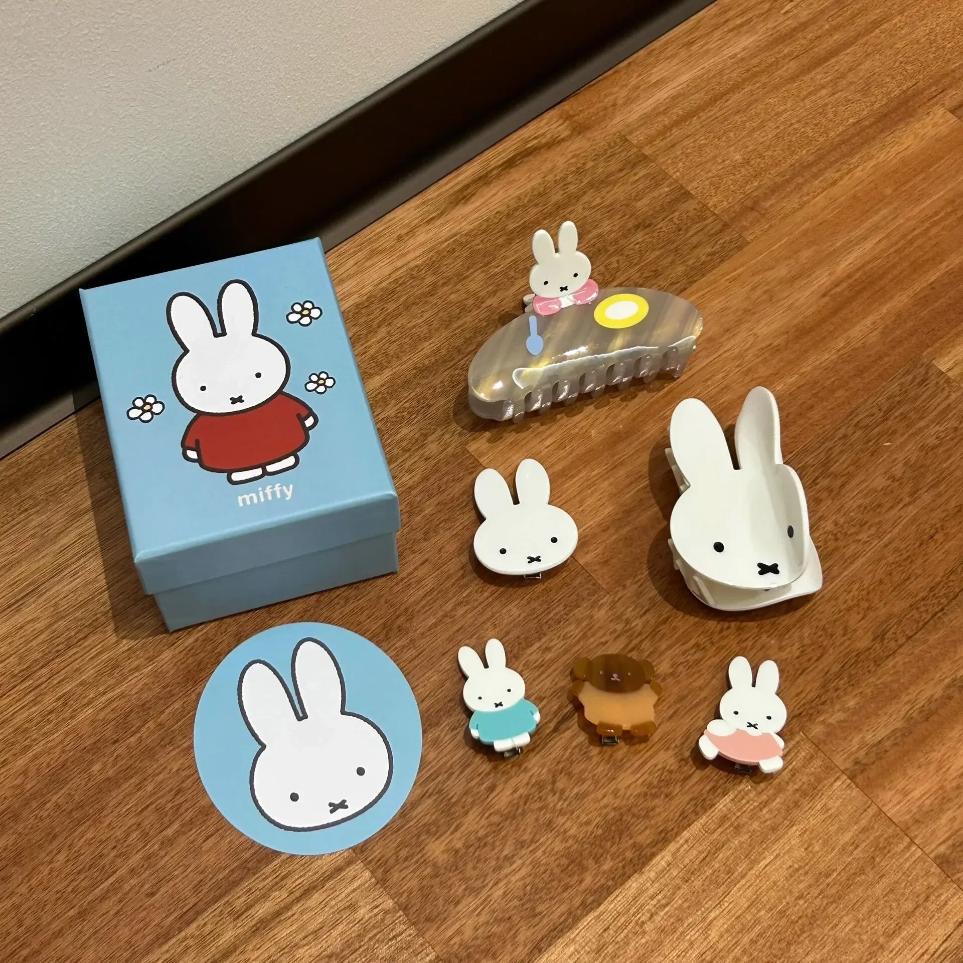 Kawaii Miffy Sweet Hair Clip Cartoon Back of The Head Clip Sweet Girl Girl Heart Bangs Clip Girl Birthday Christmas Gift