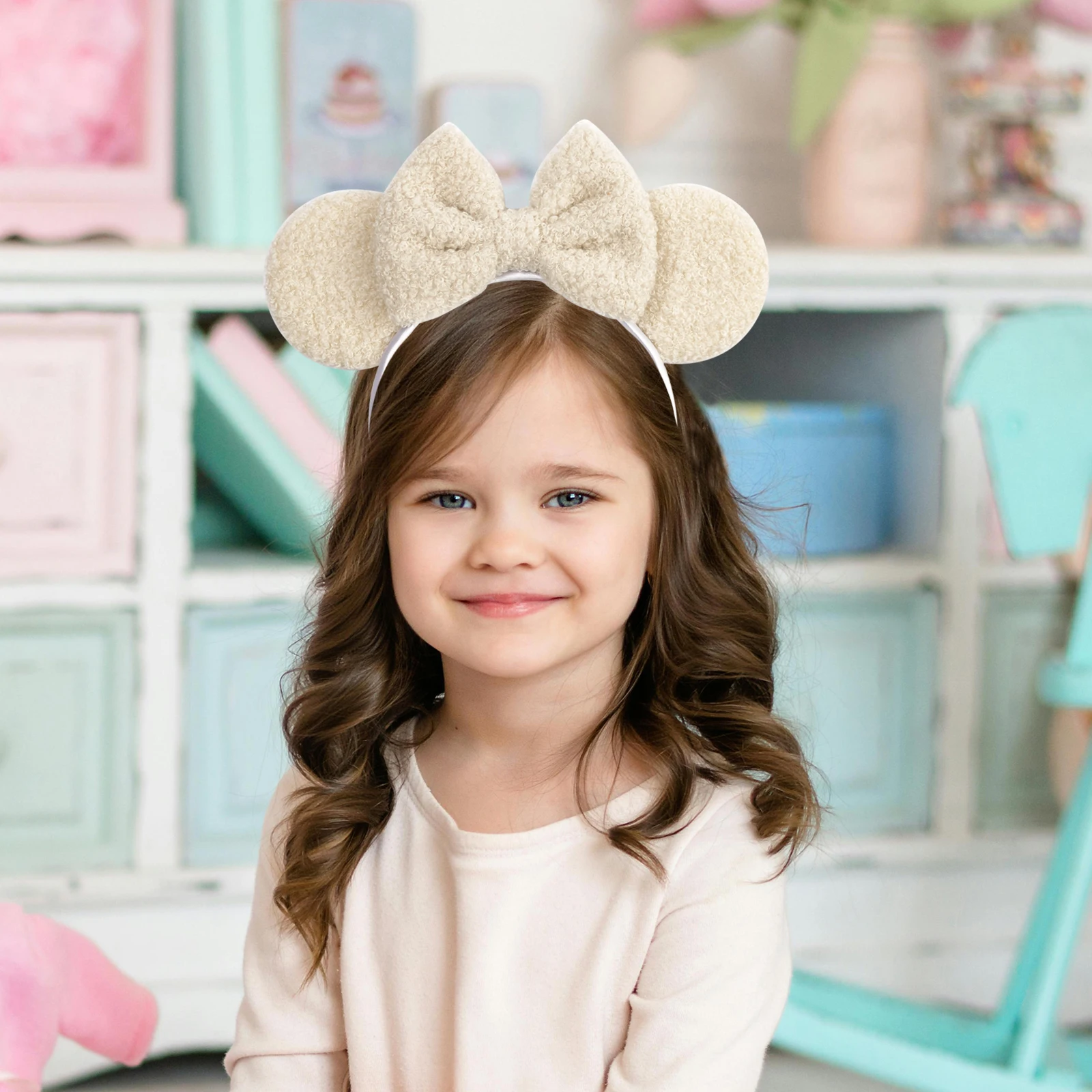 New Christmas Velvet Mouse Ear Headband Cute Ear Headband Halloween Birthday Girl Cosplay Costume Party Decoration Headband