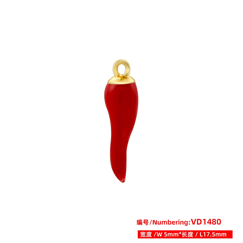 2Pcs/lot,Fashion Brass 18K Gold Plated Christmas Charm Cherry Strawberry Sweet Cute Jewellery for DIY Bracelet Necklace:VD1634