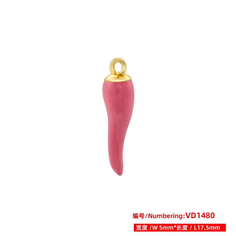 2Pcs/lot,Fashion Brass 18K Gold Plated Christmas Charm Cherry Strawberry Sweet Cute Jewellery for DIY Bracelet Necklace:VD1634
