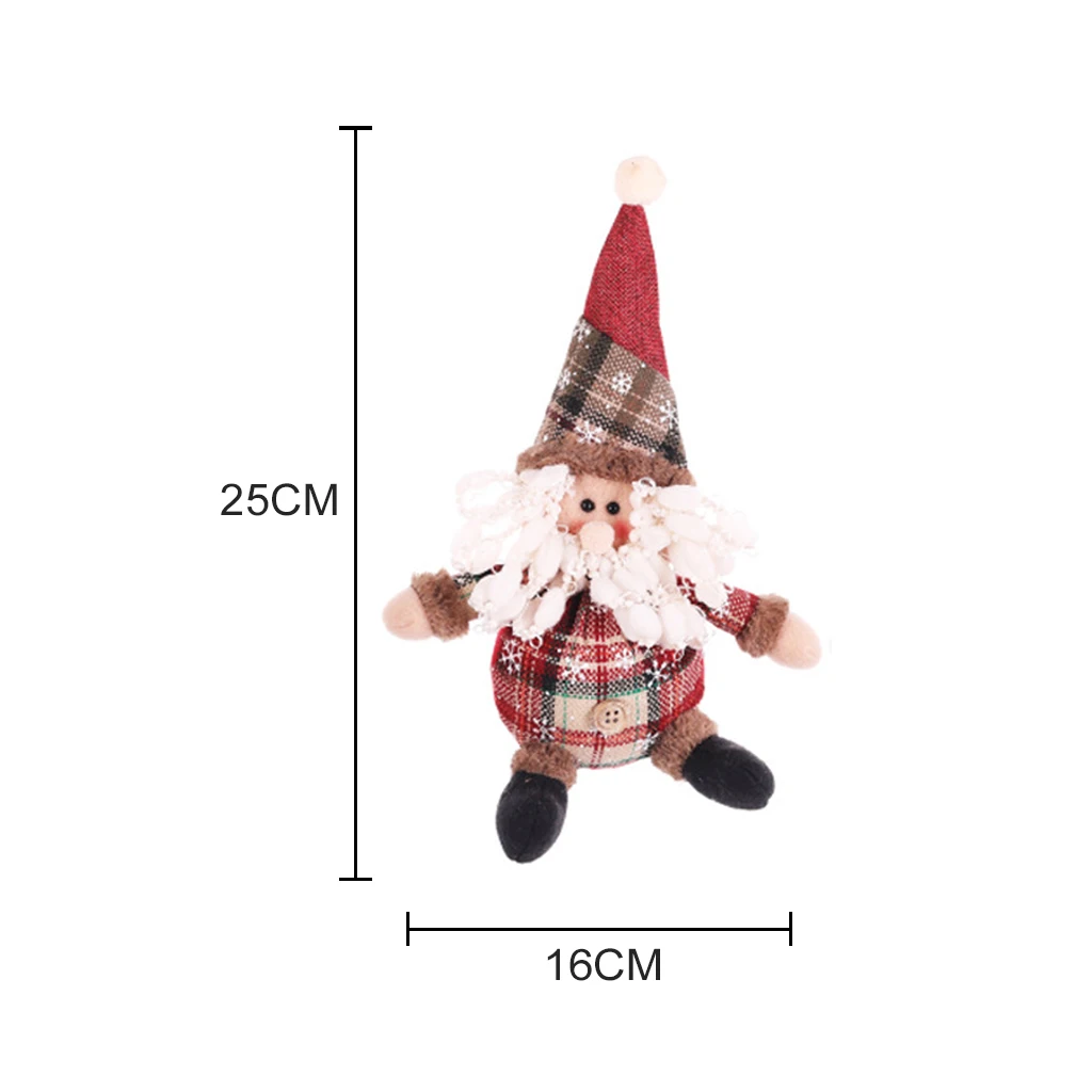 Christmas Dolls Tree Decor Standing Santa, Snowman and Reindeer Figurines for Home Decor Birthday Gifts Merry Christmas