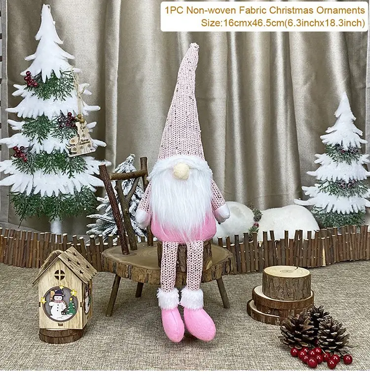 Christmas Dolls Tree Decor Standing Santa, Snowman and Reindeer Figurines for Home Decor Birthday Gifts Merry Christmas