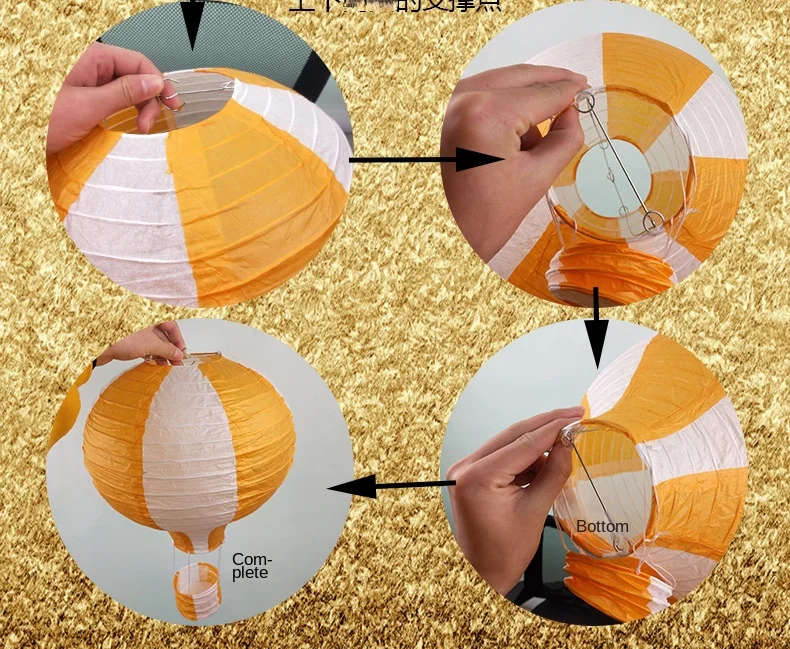 12inch 30cm DIY Hanging Hot Air Balloon Paper Lanterns Reusable Party Ball Lamps Decor Halloween Christmas Wedding Birthday