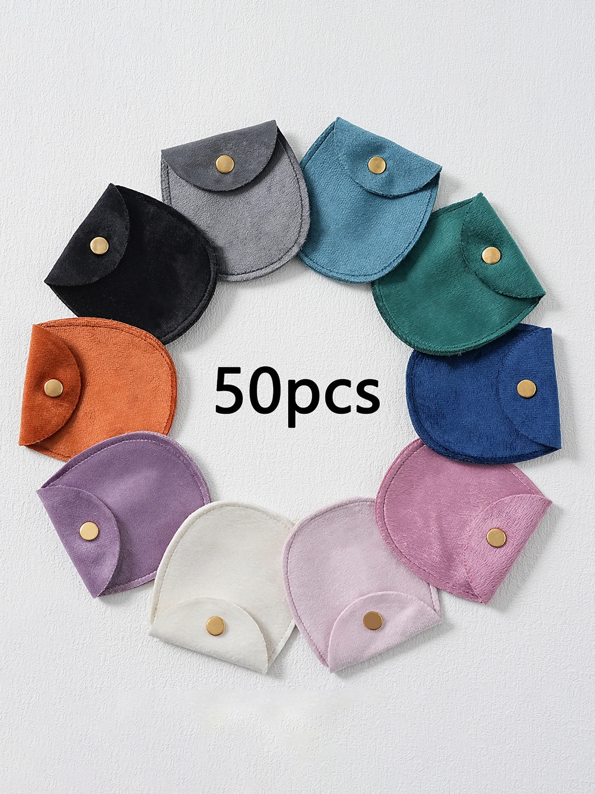50/10/1pcs Soft Velvet Jewelry Packaging Bag Earring Necklace Storage Pouch Halloween Christmas Wedding Gift Organizer Candy Bag