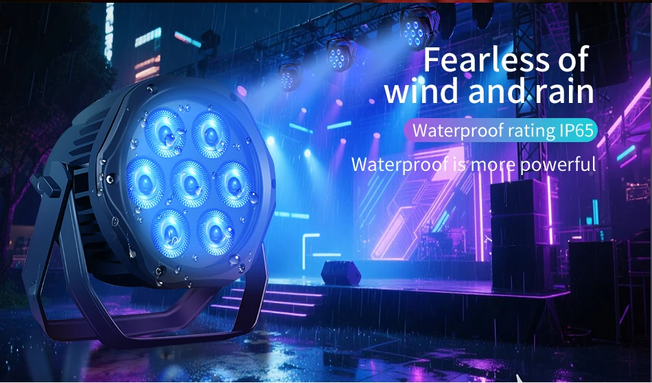 AICPOSE LED 7x12W RGBW /7x18W 6 in 1 Par Light DMX Effect Professional Stage DJ Christmas Public Color Light Outdoor Waterpro