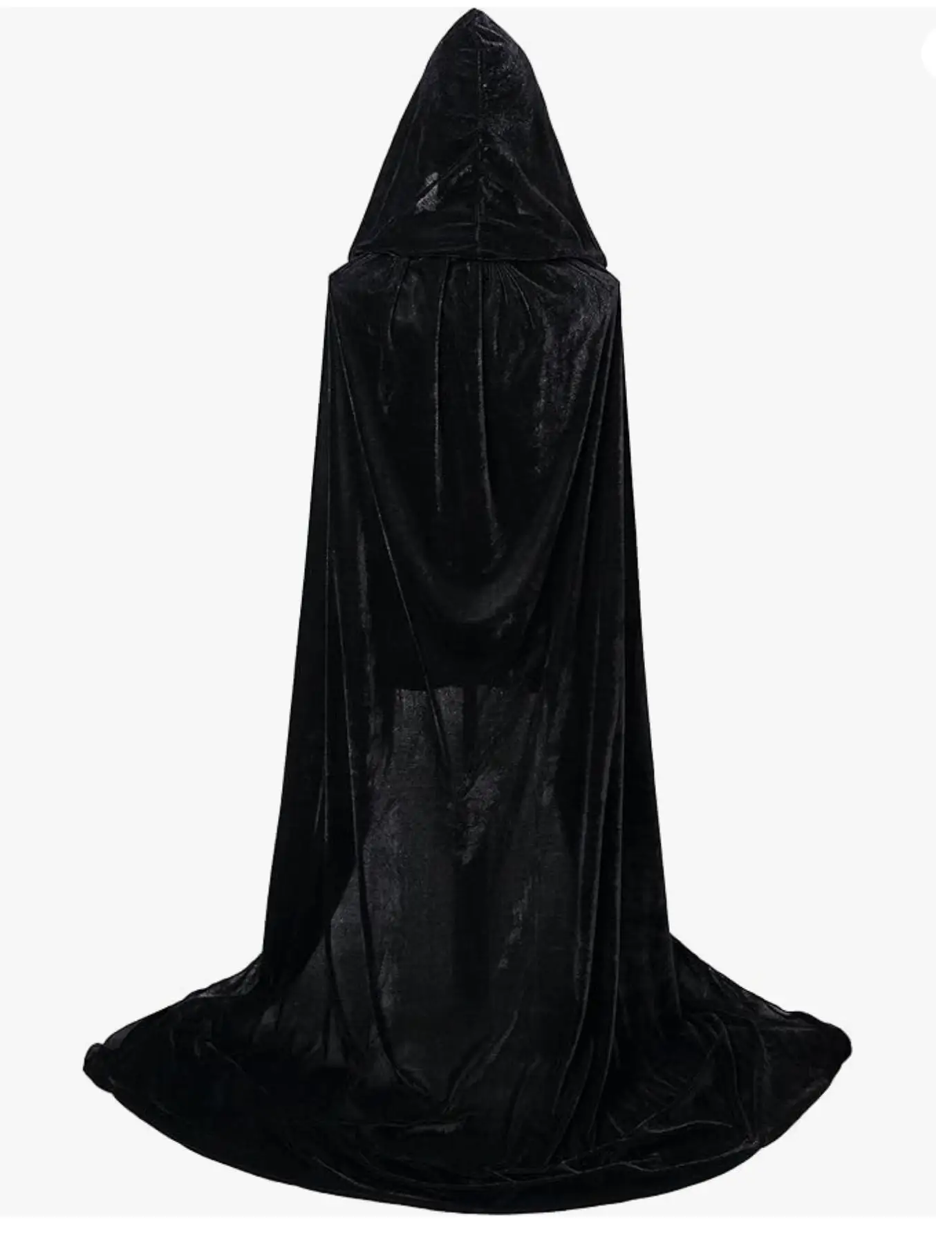 Christmas Pleuche Velvet Cloak Cape Hooded Medieval Costume Witch Wicca Vampire Halloween Christmas Cosplay Costume Cape