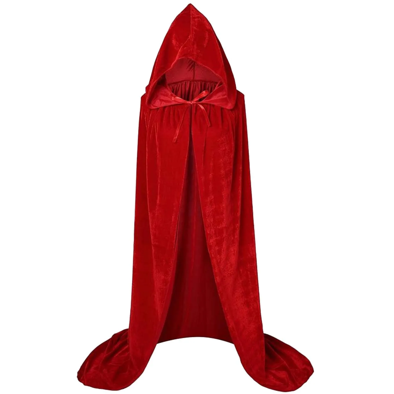 Christmas Pleuche Velvet Cloak Cape Hooded Medieval Costume Witch Wicca Vampire Halloween Christmas Cosplay Costume Cape
